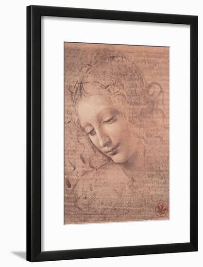 Female Head (La Scapigliata), c.1508-Leonardo da Vinci-Framed Art Print