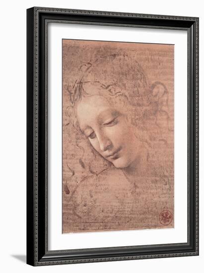 Female Head (La Scapigliata), c.1508-Leonardo da Vinci-Framed Art Print