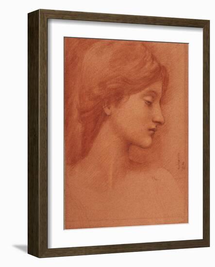 Female Head-Edward Burne-Jones-Framed Giclee Print
