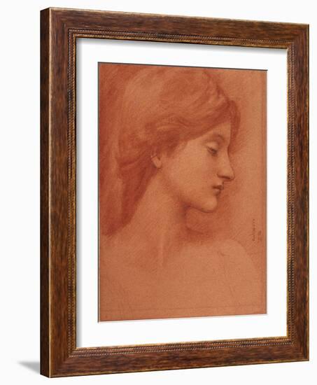 Female Head-Edward Burne-Jones-Framed Giclee Print