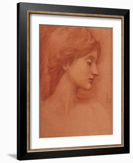 Female Head-Edward Burne-Jones-Framed Giclee Print