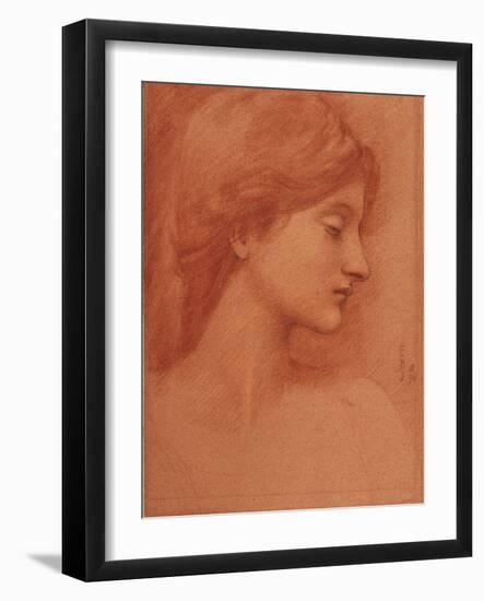 Female Head-Edward Burne-Jones-Framed Giclee Print