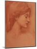 Female Head-Edward Burne-Jones-Mounted Giclee Print