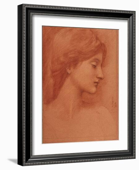 Female Head-Edward Burne-Jones-Framed Giclee Print