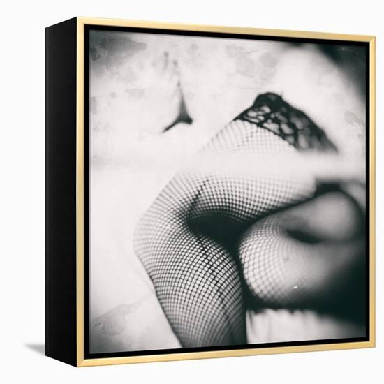 Female Legs in Stockings-Rory Garforth-Framed Premier Image Canvas