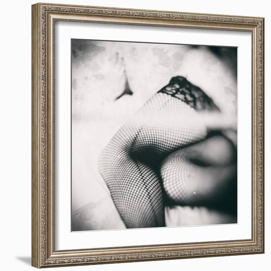 Female Legs in Stockings-Rory Garforth-Framed Photographic Print