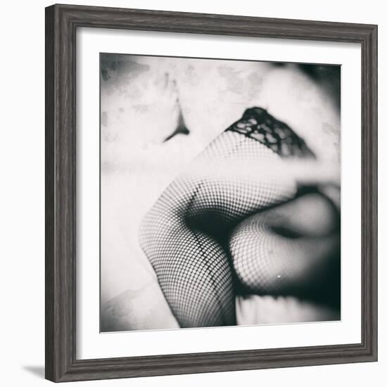 Female Legs in Stockings-Rory Garforth-Framed Photographic Print