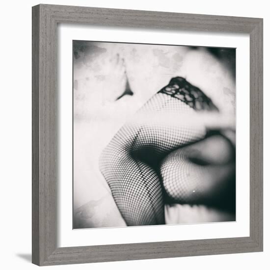 Female Legs in Stockings-Rory Garforth-Framed Photographic Print