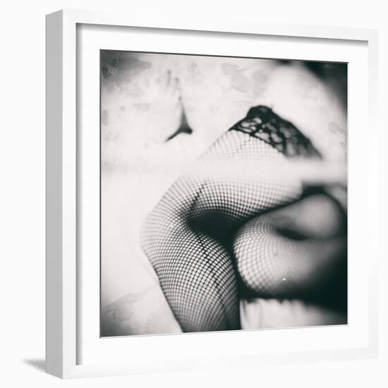 Female Legs in Stockings-Rory Garforth-Framed Photographic Print