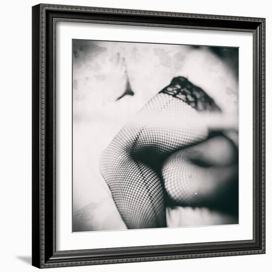 Female Legs in Stockings-Rory Garforth-Framed Photographic Print