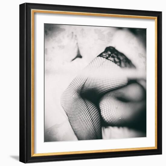 Female Legs in Stockings-Rory Garforth-Framed Photographic Print