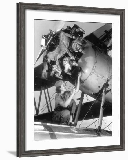 Female Mechanic Farley-null-Framed Photographic Print