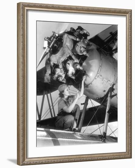 Female Mechanic Farley-null-Framed Photographic Print