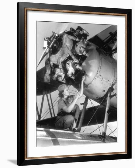 Female Mechanic Farley-null-Framed Photographic Print