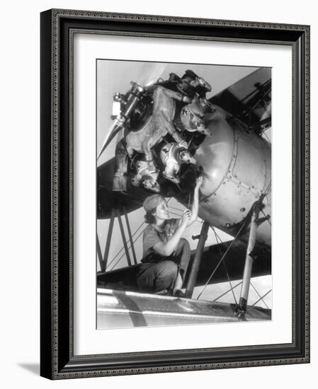 Female Mechanic Farley-null-Framed Photographic Print