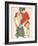 Female Model in Bright Red Jacket and Pants, 1914-Egon Schiele-Framed Premium Giclee Print