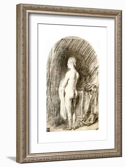 Female Nude, 17th Century-Rembrandt van Rijn-Framed Giclee Print