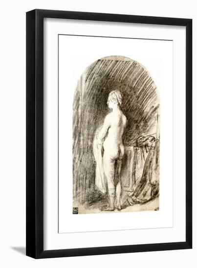 Female Nude, 17th Century-Rembrandt van Rijn-Framed Giclee Print