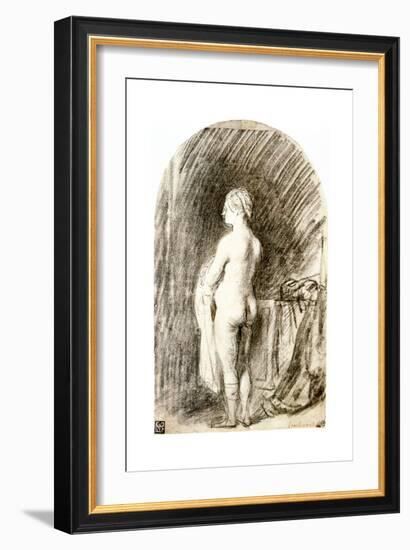 Female Nude, 17th Century-Rembrandt van Rijn-Framed Giclee Print