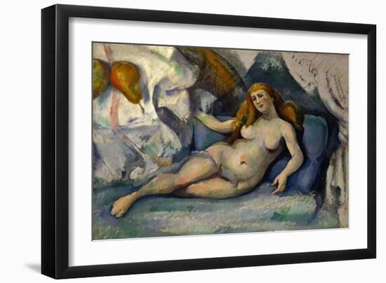 Female Nude, 1885-1887-Paul Cézanne-Framed Giclee Print