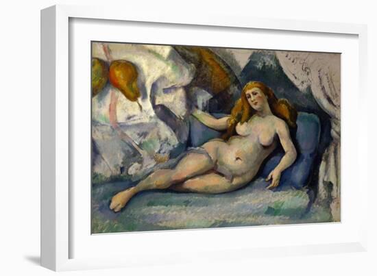 Female Nude, 1885-1887-Paul Cézanne-Framed Giclee Print
