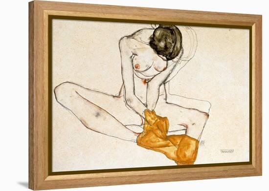 Female Nude, 1901-1918-Egon Schiele-Framed Premier Image Canvas