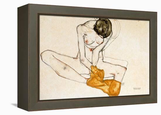 Female Nude, 1901-1918-Egon Schiele-Framed Premier Image Canvas