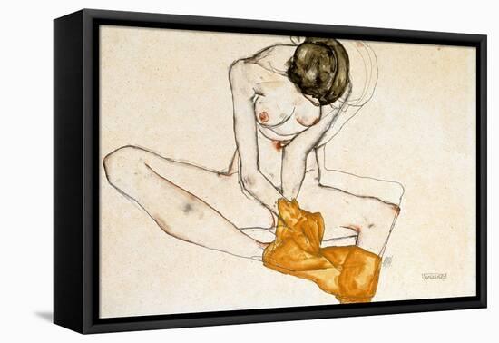 Female Nude, 1901-1918-Egon Schiele-Framed Premier Image Canvas