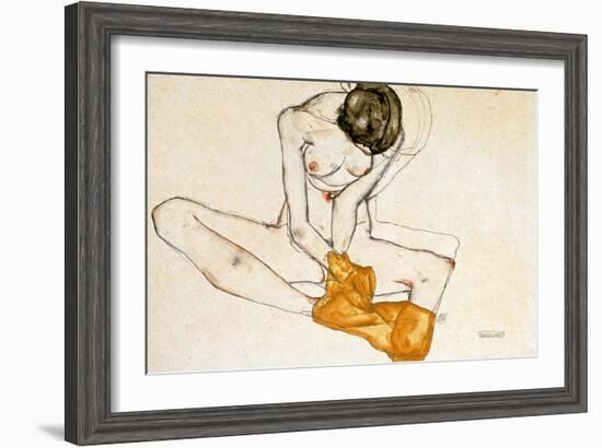 Female Nude, 1901-1918-Egon Schiele-Framed Giclee Print