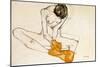 Female Nude, 1901-1918-Egon Schiele-Mounted Giclee Print