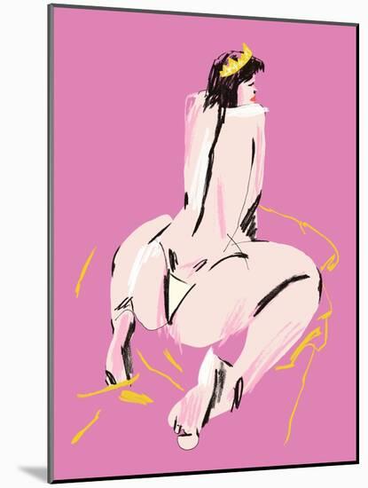 Female Nude Back View Pink-Francesco Gulina-Mounted Photographic Print