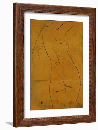 Female Nude, Back View-Eric Gill-Framed Giclee Print