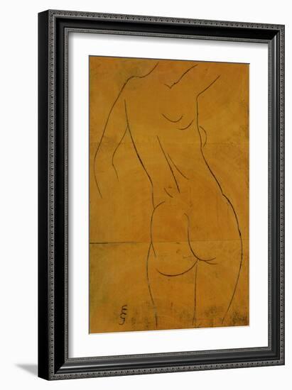 Female Nude, Back View-Eric Gill-Framed Giclee Print