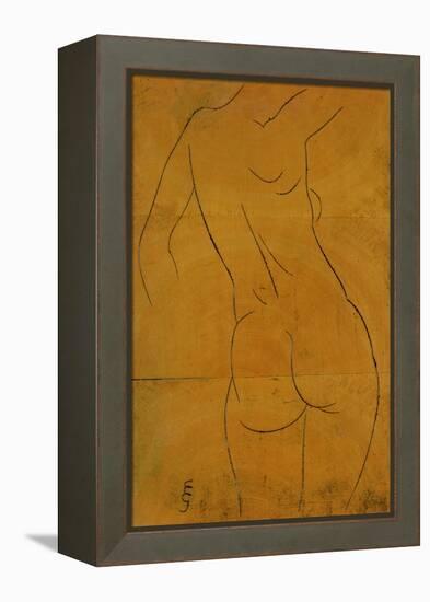 Female Nude, Back View-Eric Gill-Framed Premier Image Canvas