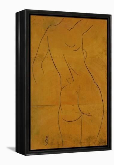 Female Nude, Back View-Eric Gill-Framed Premier Image Canvas