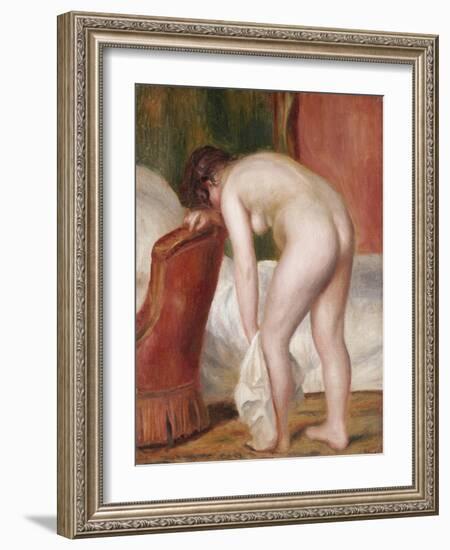 Female Nude Drying Herself, circa 1909-Pierre-Auguste Renoir-Framed Giclee Print