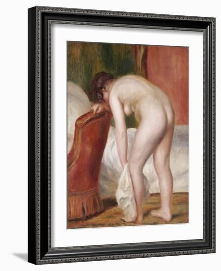 Female Nude Drying Herself, circa 1909-Pierre-Auguste Renoir-Framed Giclee Print