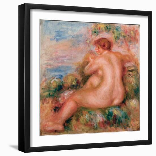 Female Nude in a Landscape, 1915-Pierre-Auguste Renoir-Framed Giclee Print