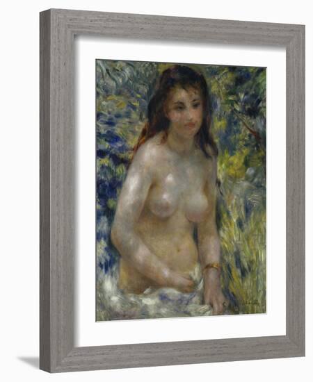 Female Nude in the Sun, c.1875-Pierre-Auguste Renoir-Framed Giclee Print