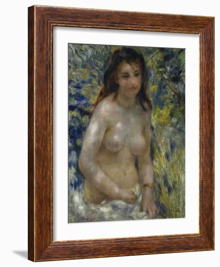 Female Nude in the Sun, c.1875-Pierre-Auguste Renoir-Framed Giclee Print