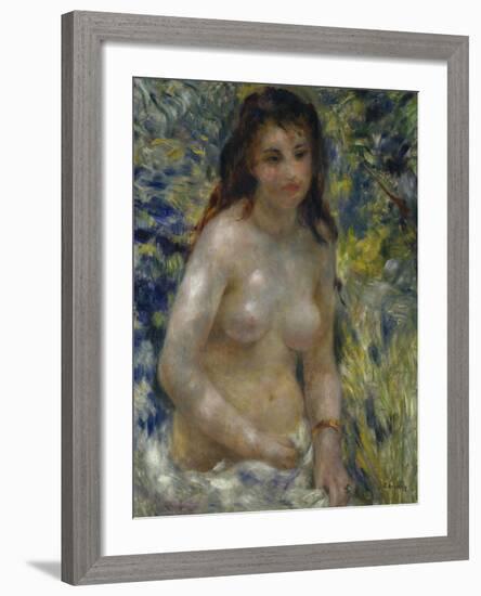 Female Nude in the Sun, c.1875-Pierre-Auguste Renoir-Framed Giclee Print