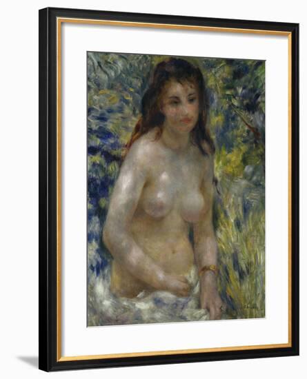 Female Nude in the Sun, c.1875-Pierre-Auguste Renoir-Framed Giclee Print