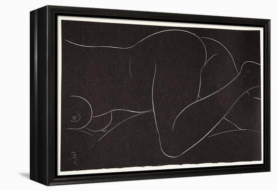 Female Nude Lying 2, 1937-Eric Gill-Framed Premier Image Canvas