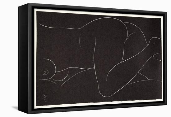 Female Nude Lying 2, 1937-Eric Gill-Framed Premier Image Canvas