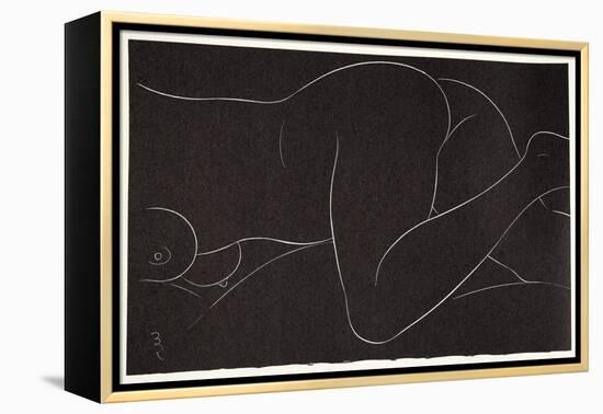 Female Nude Lying 2, 1937-Eric Gill-Framed Premier Image Canvas
