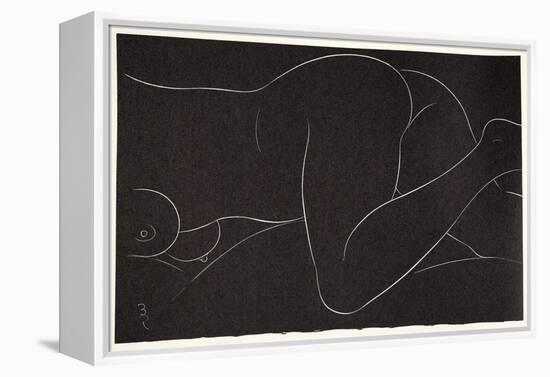 Female Nude Lying 2, 1937-Eric Gill-Framed Premier Image Canvas