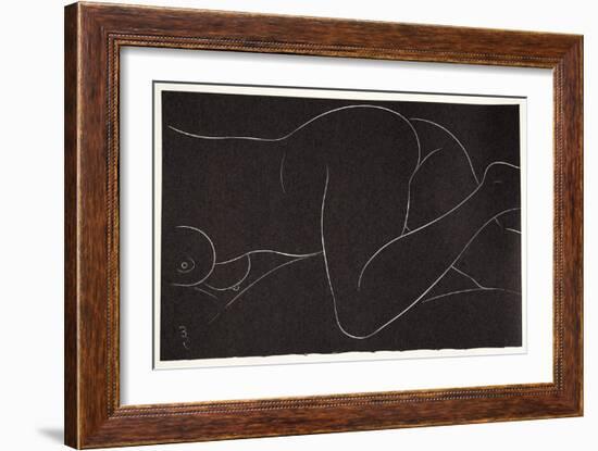 Female Nude Lying 2, 1937-Eric Gill-Framed Giclee Print