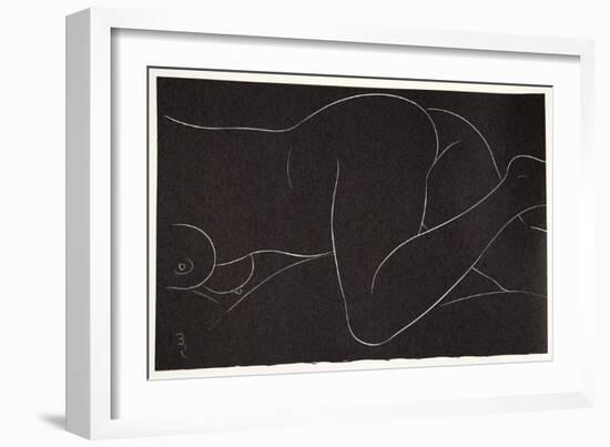 Female Nude Lying 2, 1937-Eric Gill-Framed Giclee Print