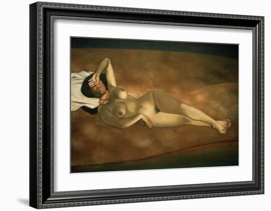 Female Nude on the Beach-Félix Vallotton-Framed Giclee Print