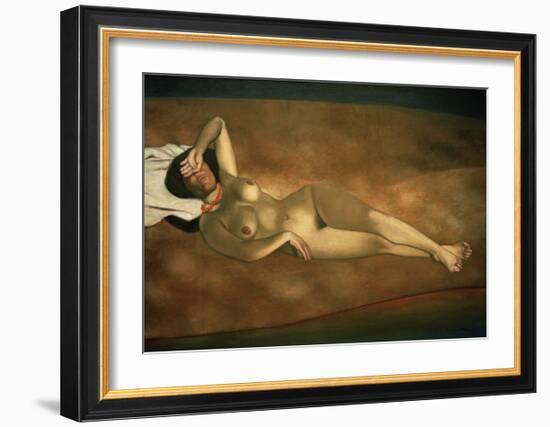 Female Nude on the Beach-Félix Vallotton-Framed Giclee Print